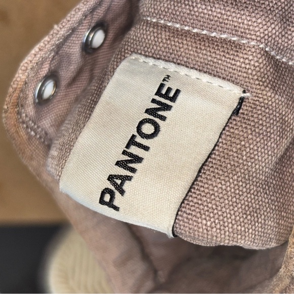 Cariuma Pantone Unisex Beige Tan High-Top Sneakers Men's 6.5 Women's 8 Lace Up - Picture 2 of 14